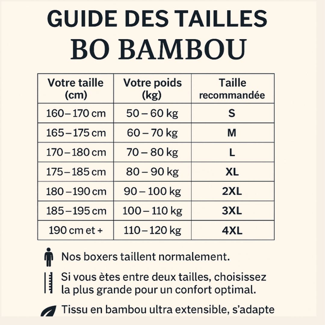 Lot de 4 Boxers Homme en Bambou – Ultra Confort & Respirants