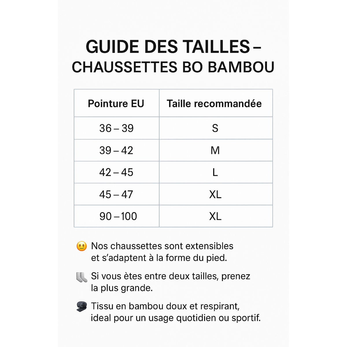 10 Paires de chaussettes bambou montantes